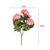 Decoratieve Bloemen Roze Geranium Kunstzijde Simulatie Nep Bloem Pography Props Bruiloft Kamer Decor Art DIY Home Decoratie