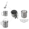 Camp Kitchen Lixada Pot Camping Water Cup Kubek Lekki 750 ml 350 ml Spork Outdoor Strewa 231017