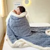 Blankets Lamb Wool Thick Winter Blanket Double Side Microfiber Flannel Throw for Bed Comfortable Super Soft Warm Comforter 231017