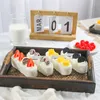 Dekorativa blommor 1pc Artificial Fruit Cake dessert Fake Food Decoration POGRAPHY PRO SIMULATION MODEL TEABELT FCYY-043