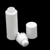 30pcs 15ml 30ml 50ml 순수한 흰색 원통형은 가장자리 빈 화장품 포장 용기 플라스틱 에멀젼 에어로스 펌프 병 CDDS NRXCA
