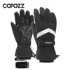 5本の指の手袋Copozz Winter Ski Gloves Men防水温かいスノーモービルグローブ女性は、タッチスクリーン機能で熱雪の手袋を厚くします231016