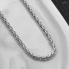 Chaînes 2mm 3mm en acier inoxydable chaîne creuse chaîne punk collier femmes colliers de lien de cou pour hommes sur le cou 50cm