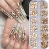 Nail Art Decorations 7201000pcs Champagne Rhinestones 510pcs Shaped Gem 75120pcs Mini Diamond Mixed Sizes FlatBack Luxurious Crystal RH4 231017