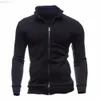 Mens Hoodies Sweatshirts Zipper Stand Collar Coat Brand No Men For Man Hooded Sweatshirt Man Jacket 231016