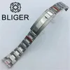 Assista Bandas BLIGER 20mm Largura Watch Band 904L Aço Inoxidável Slide Dobrável Fivela Polida Center Link / Escovado Oyster Jubilee Pulseira 231016