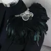 Pins Brooches Boutonniere Clips Collar Brooch Pin Wedding Bussiness Suits Banquet Black Feather Anchor Flower Corsage Party Bar S3056