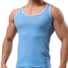 Mens Mesh Tank Top Casual Vest Tight Sleeveless Tees Shirt Singlet Breathable hombre Bodybuilding Homewear Night Sleepwear MX20081208q
