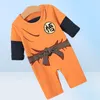 Nouveau-né bébé garçon vêtements barboteuse 100 coton Dragon DBZ Ball Z salopette Halloween Costume infantile combinaisons à manches longues vêtements Q094328528