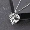 Fashion Heart Lovers Woman Necklace Designer No Longer By My Side Letters Man Alloy Silver Chain Dog Paw Pendant South American Necklaces Pendants Choker Jewelry