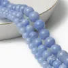 Altre perle di pietra naturale Agate di pizzo blu rotonde sciolte per creazione di gioielli Ricamo Bracciale con ciondoli fai da te 6 8 10mm275a