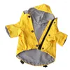 Dog Apparel Stylish Pet Rainwear Quick-drying Rain Jacket Two-leg Fashion Dogs Hooded Raincoat Rainproof