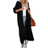 Kvinnors stickor Tees Autumn och Winter Ordized Long Cardigan Sweaters Hylsa Split Open Front Drape Knit Duster Coat 231016