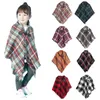 Sjaals Wraps CHENKIO Kinder Vintage Plaid Gebreide Kwastje Poncho Sjaal Cape Knoop Vest Kindersjaal Meisjes Kinder Winter Sjaal-kraag 231017