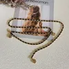 cinturón 110 elts Clásico Perla Flores Marcas Cintura para Mujer Señora Vestido de Fiesta Decorativo Oro Sier Cadenas Cinturón
