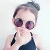 Lunettes de soleil 3-7 ans Lunettes de soleil Gold Metal Sun Glasses Baby Boy Girls Eyewear Round Vintage Sunglasses Lentes De Sol Mujer N220 231017