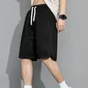 Men's Shorts Simple Men Pockets Quick-drying Teenager Gym Fitness Loose Knee Length Suede Sportwear