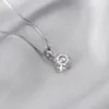 Ожерелья с подвесками 1 микронабор с шестью когтями, ожерелье из муассанита цвета D с серебряной цепочкой 925 пробы и прошедшим испытанием
