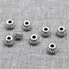 Piedras preciosas sueltas, 8 piezas de cuentas espaciadoras de barril de tambor de plata de ley 925 para pulsera de collar de 6 mm