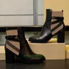 Stivali scozzesi con zip firmati da donna scarpe stile classico a quadri autunno inverno in pelle chelsea stivali chelsea stivaletti da cavaliere