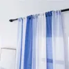 Cortinas de cortina listradas multicoloridas listras multicoloridas - cortina de voile - fio de tule moderno minimalista