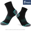 Chaussettes pour hommes de haute qualité décontracté respirant course sport 5 paires mâle coton hiver hommes grande Size38-45