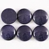 Perles 25MM rond Cabochon cabine pierre naturelle grès bleu pas de trou percé perle pour femmes hommes bricolage bijoux faisant anneau 2 pièces/lot K1070