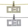 Цепочки 2021 Iced Out с первоначальной буквой генерального директора, ожерелье с 5 мм веревкой из циркона, теннисная цепочка, колье, ожерелья для мужчин, мальчиков, хип-хоп, Jewelr274w