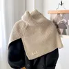 Sciarpe Inverno Lavoro a maglia Colletto falso Diviso Collo alto Avvolge Dolcevita Fessura Solido Fazzoletto di lana Pullover lavorato a maglia Sciarpa spessa