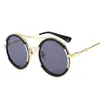 Lunettes de soleil 3-7 ans Lunettes de soleil Gold Metal Sun Glasses Baby Boy Girls Eyewear Round Vintage Sunglasses Lentes De Sol Mujer N220 231017