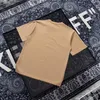 21ss hombres camiseta impresa camiseta letras de cabeza de trigo impresión hombres ropa de manga corta camisas para hombre etiquetas letras polo nuevo brown259h