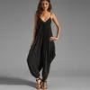 Summer Women V Neck Loose Baggy Fit Beach Off The Shoulder Party Jumpsuit Romper Harem Suit232S