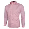 Men's Casual Shirts Spring Autumn Boys Large Size Long Sleeve Shirt Business Plus 3xl 4xl 5xl Men White Black Button Up Top