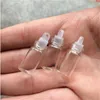 11 * 22 * 7 mm 1 ml Mini-transparente Klarglasflaschen mit Dichtungsgummiabdeckung Leere Fläschchen Gläser Wünsche 100 Stück / LosGute Menge Qvqmk