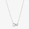 Collana in argento sterling 925 scintillante Infinity Collier, creazione di gioielli di moda per regali da donna338x