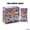 Japanska kort One Pieces Luffy Zoro Nami Chopper Franky Paper Collections Card Game Collectibles Battle Child Gife Toy AA220314 DR