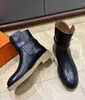 Bottes de luxe de créateurs femmes chaussures plate-forme base mince confort en cuir verni gaufré mules cuivre triple noir rose ivoire bottes de mode d'hiver EU35-42