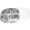 Bowls Sectioned Plates Stainless Steel Camping Dishes & Utensils Compartment Tray