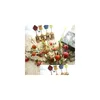 Flores decorativas grinaldas artificiais ramos de árvores de frutas romã ramo berry simation flor decoração para casa casamento falso dr dhigr