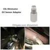 Controllare la luce del motore O2 Sensore di ossigeno Distanziatore M18 X 1,5 Eliminatore Cel Mini Catalizzatore Simator Adattatore in acciaio inossidabile 304 M18X1,5 Goccia D