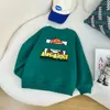 Nouveau pull pour bébé dégradé lettre Logo enfants col rond sweat à capuche taille 110-150 CM motif animal impression enfants pull Oct15