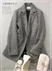 Damenjacken VIMLY Pailletten-Blazer aus Wollmischung für Damen, Vintage-Chic und elegant, lässige Schneiderei, Oberbekleidung, Anzugmantel 231017