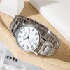 Bröllopsmycken sätter män S Watch Fashion Casual Quartz Steel Band Wrist Relgio Masculino Reloj Hombre 231016