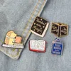 Böcker är magi boken var bättre bara en sida emaljstift i igelkottens tecknad serie Badge Literature Lovers Gift Pins Brooc219J