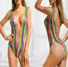 Sexy Set Lingerie Mesh Clothes Lace Colorful Fishnet Sock Beach Hollow Bodysuit Porn Underwear Ladies Body stockings Dress 231017