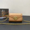 borsa a tracolla farfalla placcata oro borsa da donna di alta qualità con catena policroma di design borsa a tracolla singola mini borsa classica in pelle con patta e decorazione di perle