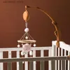 Mobiles# Baby Rattles Crib Mobiles Imitation Wood Grain Infant Bed Decoration Newborn Toys Developing Diy Accessories Crib Holder Arm Bra Q231017