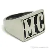 5pcs Size 7-15 New Design MC Biker Ring 316L Stainless Steel Fashion Jewelry Cool Motorcycles Style Ring277z