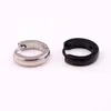 Hoop Earrings Fashion Men Women Color Black Titanium Steel Small Smooth Surface 3mm Narrow Huggie Jewelry