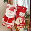 Christmas Decorations Knitted Three-Nsional Elderly Snowman Gift Bag Tree Decoration Candy Drop Delivery Home Garden Festive Party Su Dhqnd